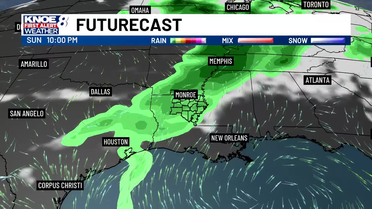 KNOE First Alert Saturday Evening Forecast: Limited Rain Chances Next Weekend