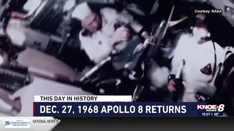 The first manned mission to the moon returned to earth on December 27, 1968. Apollo 8’s crew...