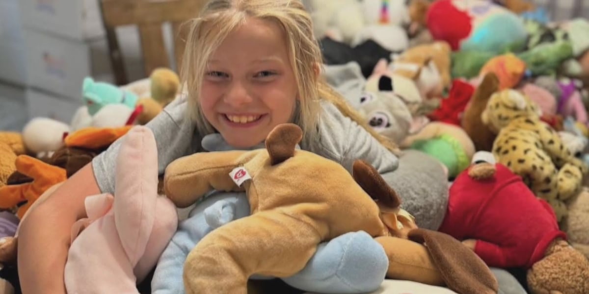 9-Year-Old Philanthropist Donates 3,000 Stuffed Animals to First Responders Across Louisiana