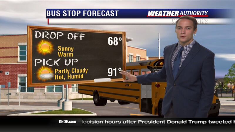 Hot and humid weather today, then a taste of fall later in week