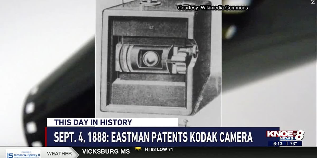Codak Camera Invention This day in history: The Kodak camera receives patent on Sept. 4, 1888