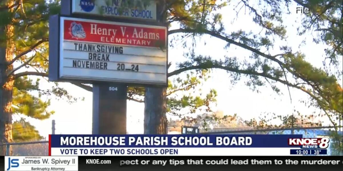 Morehouse Parish School Board votes against closing two schools