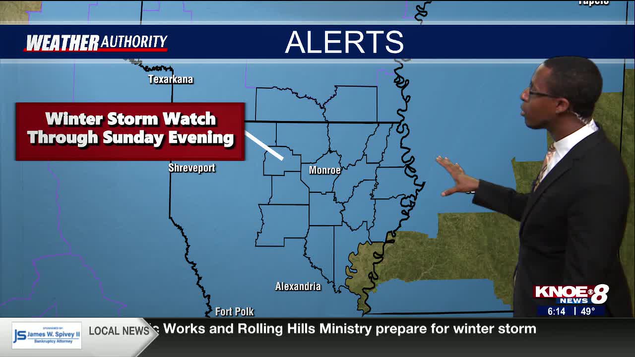 KNOE Thursday Morning Forecast : Tracking Winter Weather This Weekend