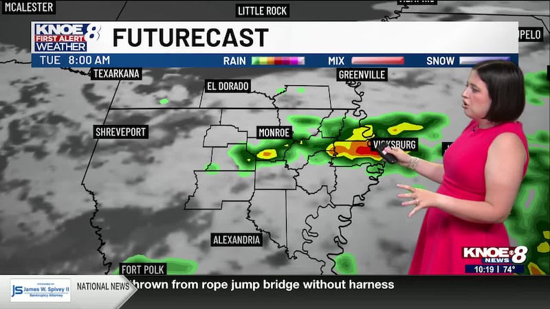 KNOE Monday Night Forecast with Meteorologist Abby Ezell