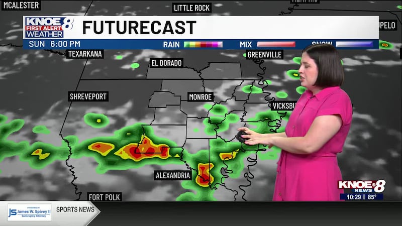KNOE Saturday Night Forecast with Meteorologist Abby Ezell