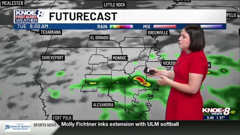 KNOE Sunday Evening Forecast with Meteorologist Abby Ezell