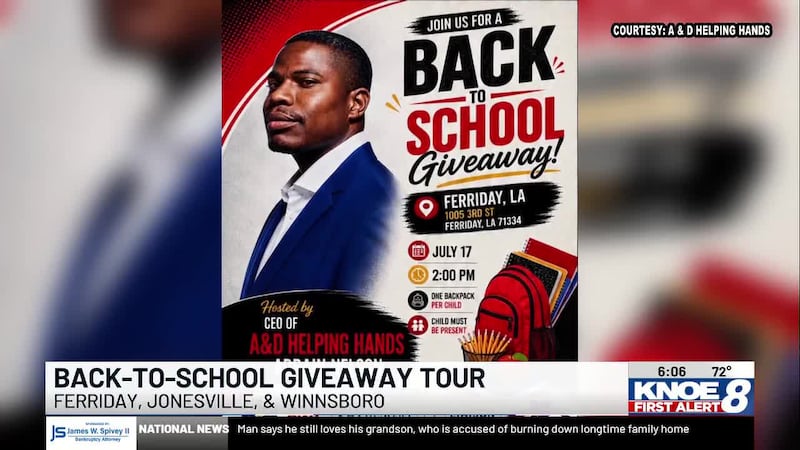One free backpack will be distributed per child, children must be present to receive a backpack.